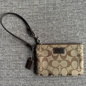 COACH Tan/Brown Wristlet
